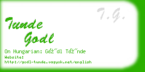 tunde godl business card